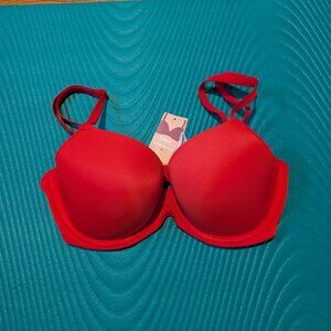 NWT Freya Undetected Wired Tshirt Bra Red 32DDD